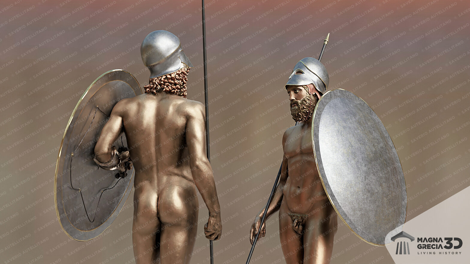 Magna Grecia 3D Bronzi di Riace Fratricidi Eteocle e Polinice