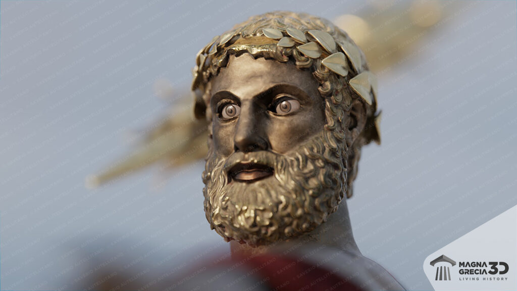 Magna Grecia 3D Testa di Basilea Zeus Eleutherios primo piano